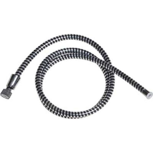 Tendance Zuhanycső PVC 200 cm, fekete-ezüst