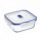 Luminarc Pure Box üvegtál+műanyag tető 1,22 l, 17,8x17,8 cm