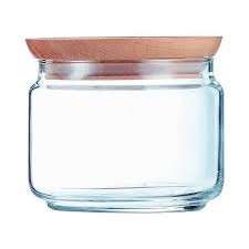 Luminarc Pure Jar Wood tároló 0,5 l fa tetővel