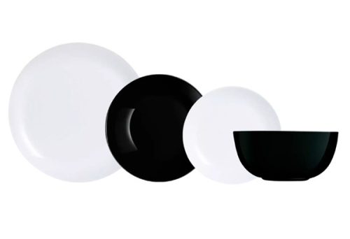 Luminarc Diwali étkészlet 19 db-os fekete-fehér