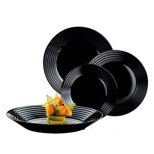 Luminarc Harena étkészlet 18 db-os fekete