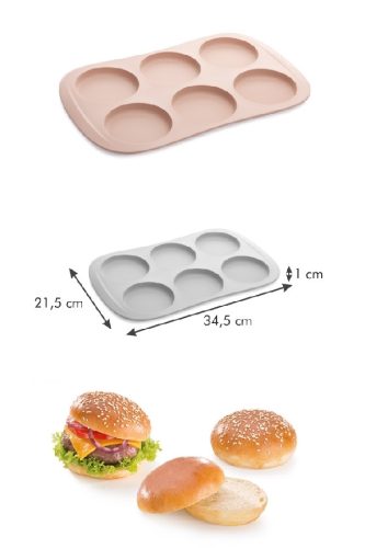 Tescoma Szilikonos sütőforma - hamburger zsemle
