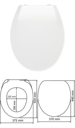 Wenko WC ülőke Kos, fehér