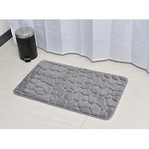 Tendance Memóriahabos fürdőszobaszőnyeg 50x80 cm szürke