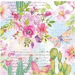 Ambiente Roses and cacti papírszalvéta 25x25 cm