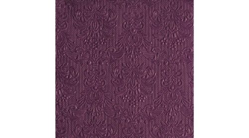 Ambiente Elegance Aubergine dombornyomott papírszalvéta 33x33 cm