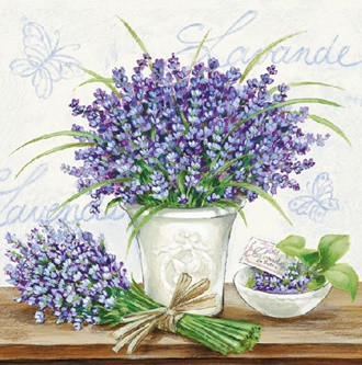 Ambiente Lavender Scene Cream papírszalvéta 33x33 cm