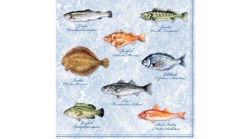 Ambiente Fishes papírszalvéta 33x33 cm