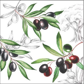 Ambiente Olives papírszalvéta 33x33 cm