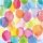 Ambiente Aquarell Balloons papírszalvéta 33x33 cm