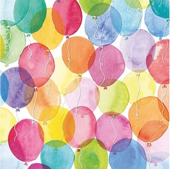 Ambiente Aquarell Balloons papírszalvéta 33x33 cm