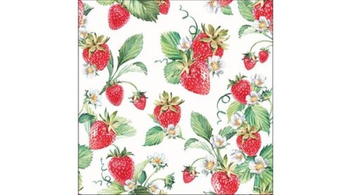 Ambiente Garden Strawberries papírszalvéta 33x33 cm