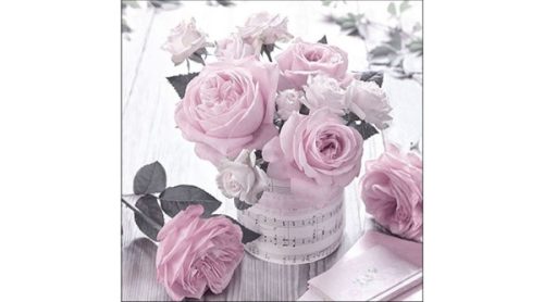 Ambiente Music Roses Vintage papírszalvéta 33x33 cm
