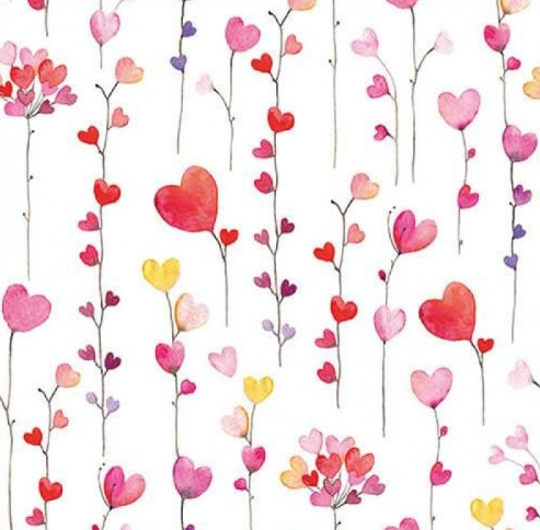 Ambiente Hearts Garlands papírszalvéta 33x33 cm 20 db/csomag