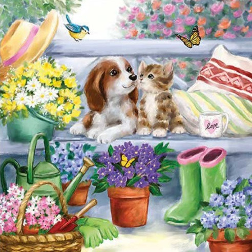 Ambiente Bench Friends papírszalvéta 33x33 cm 20 db/ csomag