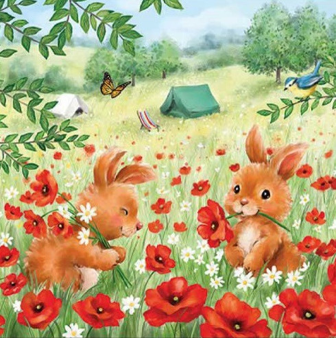 Ambiente Summer Camp papírszalvéta 33x33 cm 20 db/csomag