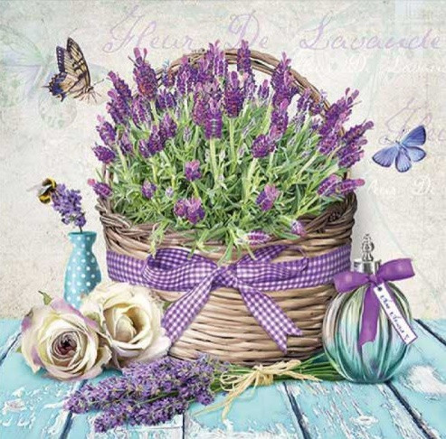 Ambiente Fleur De Lavande papírszalvéta 33x33 cm 20 db/csomag