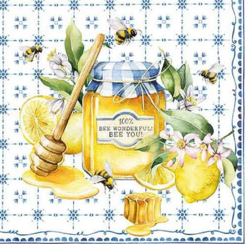 Ambiente Bee Wonderful papírszalvéta 33x33 cm 20 db/csomag