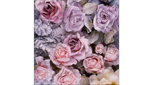 Ambiente Winter Roses papírszalvéta 33x33 cm