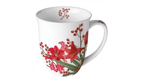Ambiente Christmas Bouquet White bögre 4 dl