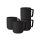 Berlinger Haus Matte Black Collection bögre 3 dl, 4 db/doboz