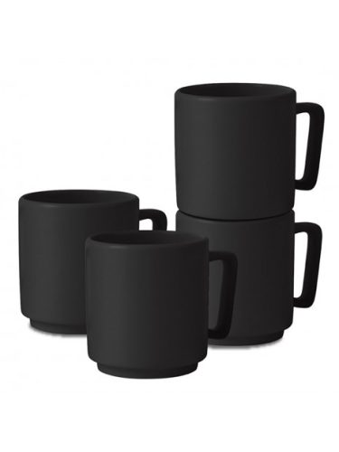 Berlinger Haus Matte Black Collection bögre 3 dl, 4 db/doboz