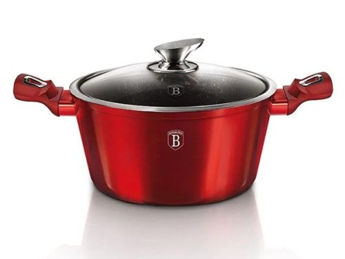 Berlinger Haus Burgundy Metallic Line lábas fedővel, 28 cm