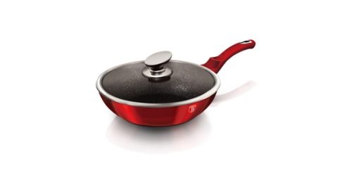 Berlinger Haus Burgundy Wok fedővel 28 cm
