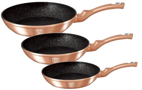 Berlinger Haus Metallic Line Rose gold Serpenyő szett 3 db-os
