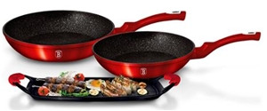 Berlinger Haus Burgundy Metallic Line Serpenyő-grill sütőlap szett