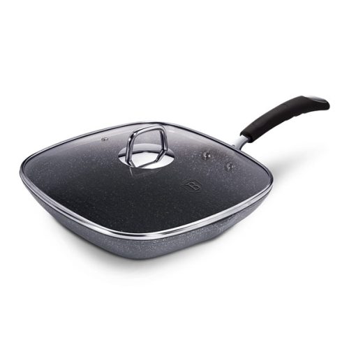Berlinger Haus Gray Stone Touch grill serpenyő fedővel 28 cm