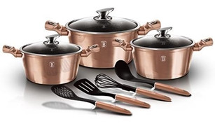 Berlinger Haus Rose gold Metallic Line edényszett 10 db-os