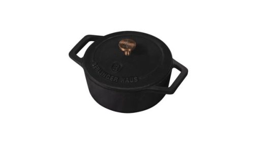 Berlinger Haus Black Rose Collection öntöttvas mini fazék fedővel 10 cm