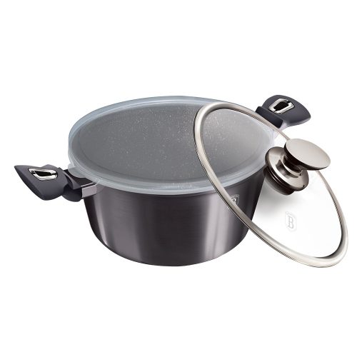 Berlinger Haus Carbon Pro Collection lábas fedővel, műanyag tetővel 28 cm