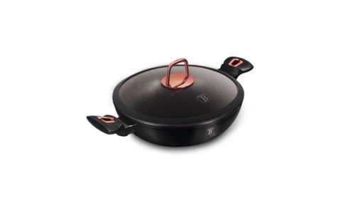 Berlinger Haus Black Rose Collection WOK fedővel, 30 cm