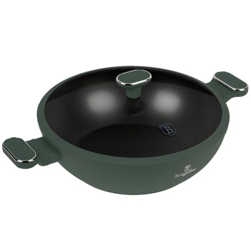 Berlinger Haus Matte Green Collection Wok fedővel 30 cm