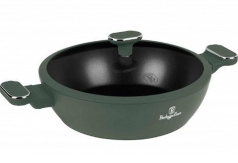 Berlinger Haus Matte Green Collection alacsony lábas fedővel 28 cm
