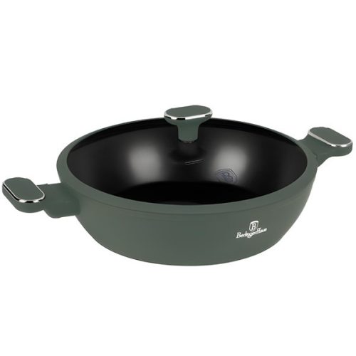 Berlinger Haus Matte Green Collection alacsony lábas fedővel 30 cm