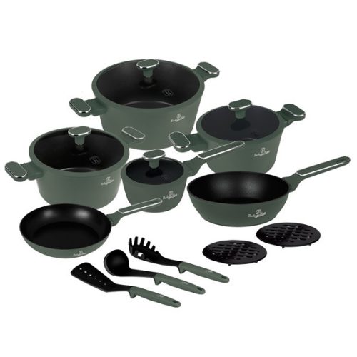 Berlinger Haus Matte Green Collection edénykészlet 15 db-os