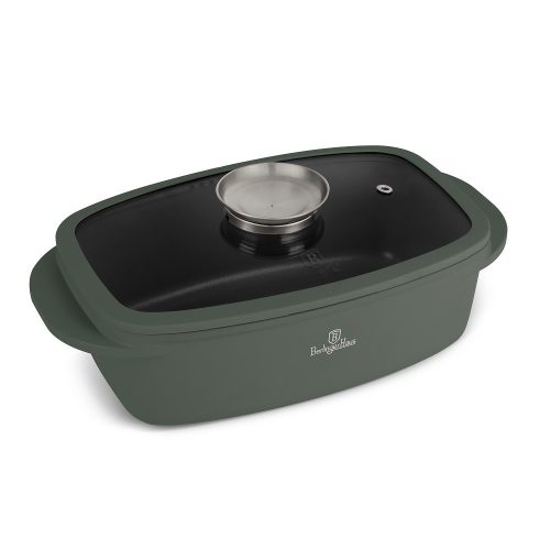 Berlinger Haus Matte Green Collection sütőtál fedővel, aroma gombbal 32 cm