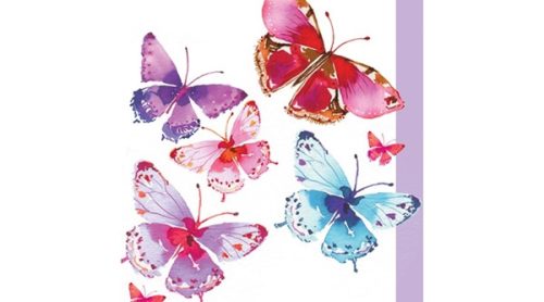 PPD Aquarell Butterflies papírszalvéta 33x33 cm