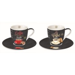   R2S Porcelán Eszpresszócsésze+Alj 2 Személyes Dobozban 90 ml