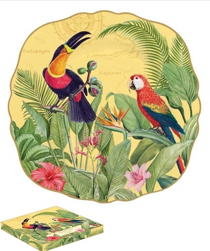 Easy Life Exotic Paradise Porcelán Desszert tányér Dobozban
