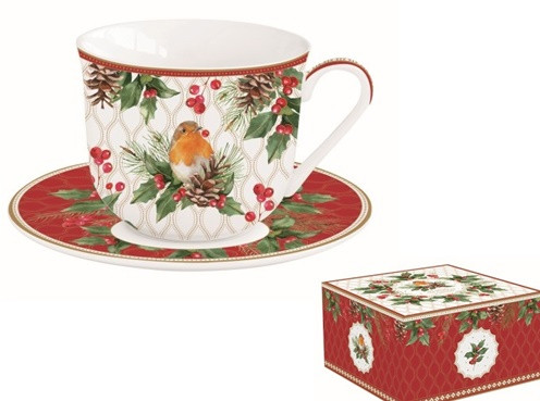 Easy Life Christmas Berries csésze 3,7 dl+alj