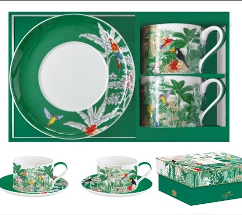 Easy Life Exotic Heaven Porcelán Csésze+Alj 2 Személyes Dobozban
