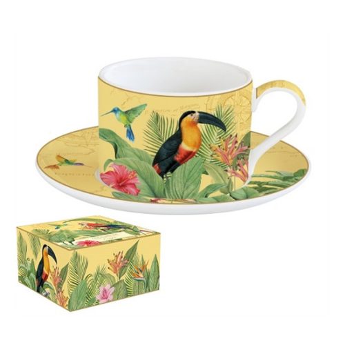 Easy Life Exotic Paradise Porcelán Teáscsésze+alj 2,4 dl