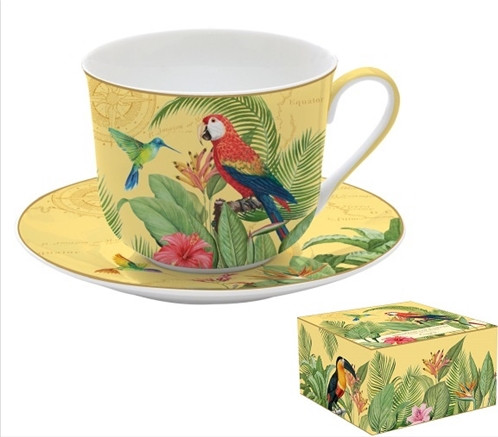 Easy Life Exotic Paradise Porcelán Teáscsésze+alj 4 dl