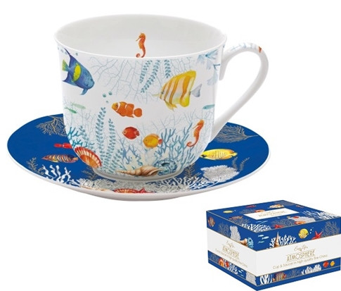 Easy Life Aquarium Atmosphere Reggelizőcsésze+alj 4 dl