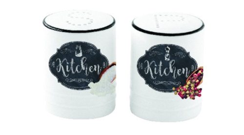 Easy Life Kitchen Basics, Porcelán só- és borsszóró készlet, 65 ml