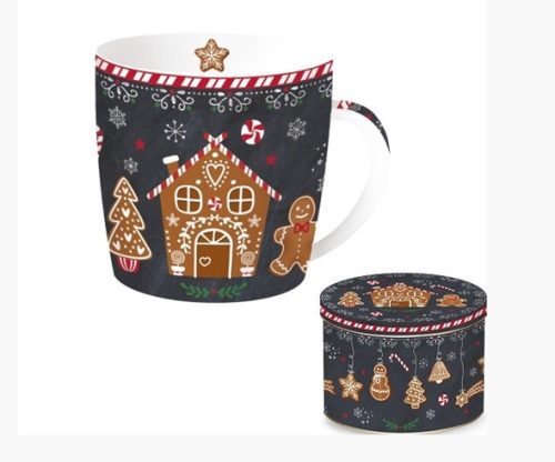 R2S Porcelán bögre fémdobozban Mézike